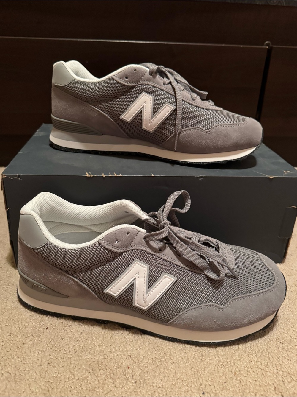 New Balance 515 Classics Grey White Men's 11.5 4E X-Wide NIB